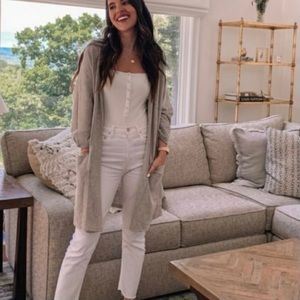 DONNI Rib Sweater Coat